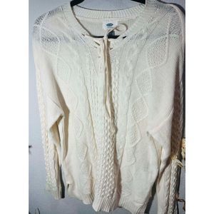 Old Navy size L white sweater